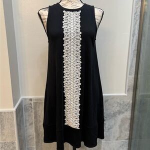 Altar'd State Black Dress White Lace Detail